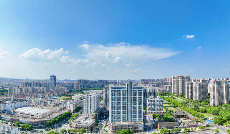 航拍昆山城市风光建筑大景 78