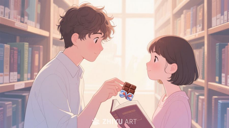 图书馆中的温馨互动 324