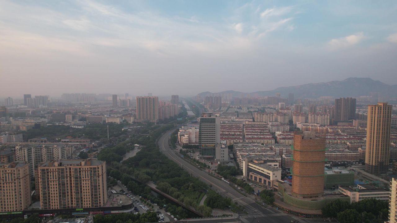  江苏连云港城市风光航拍
