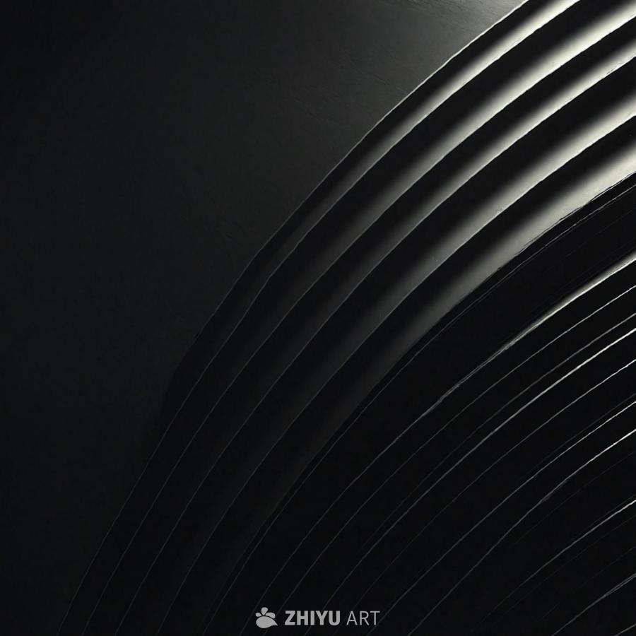 黑色的背景上，由Blender 3D软件渲染出抽象