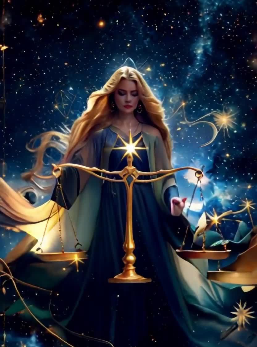星空下的天秤座女神：音乐与星辰的平衡