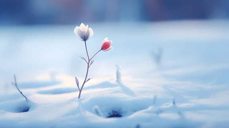 雪花，背景图景色唯美 16
