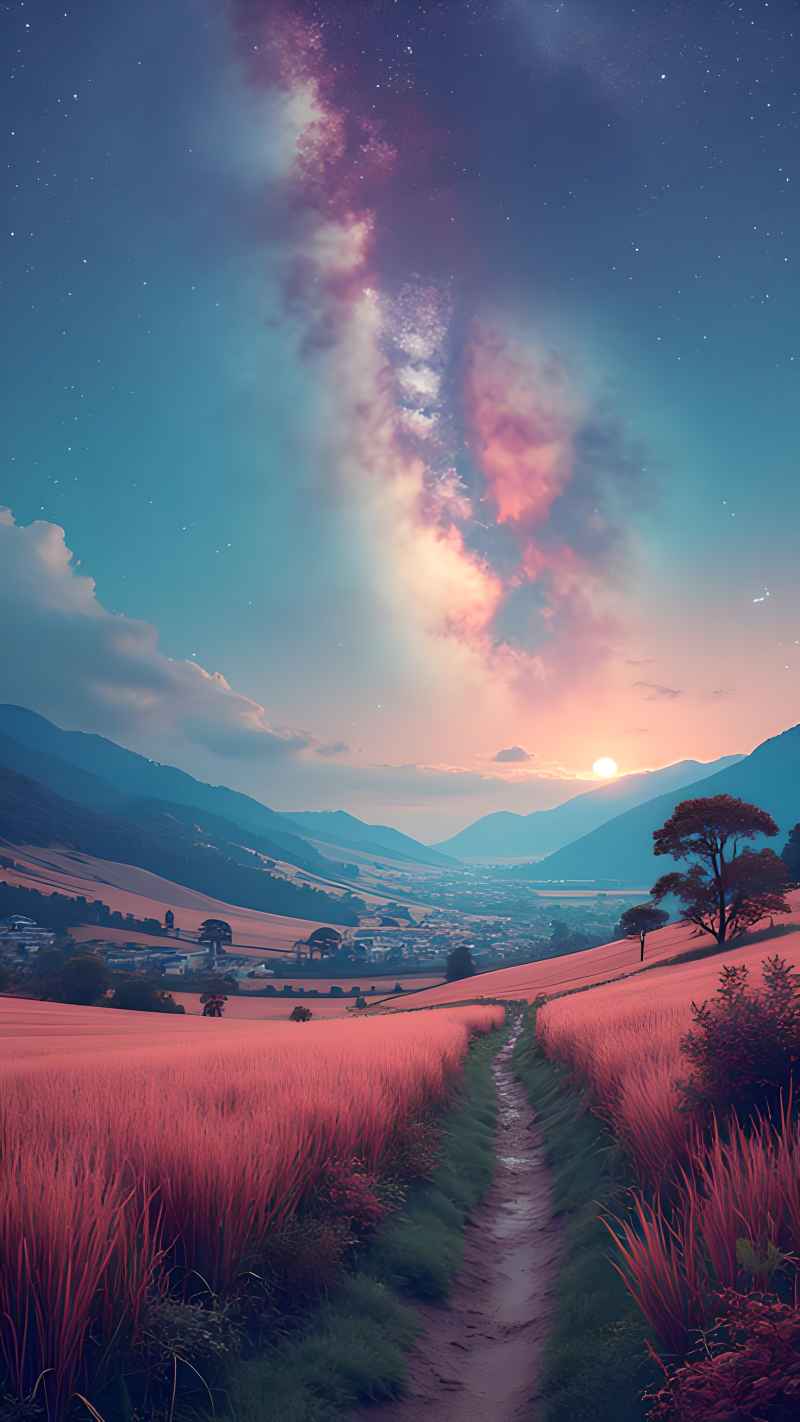 未来风格大自然森林超自然风景画质 76