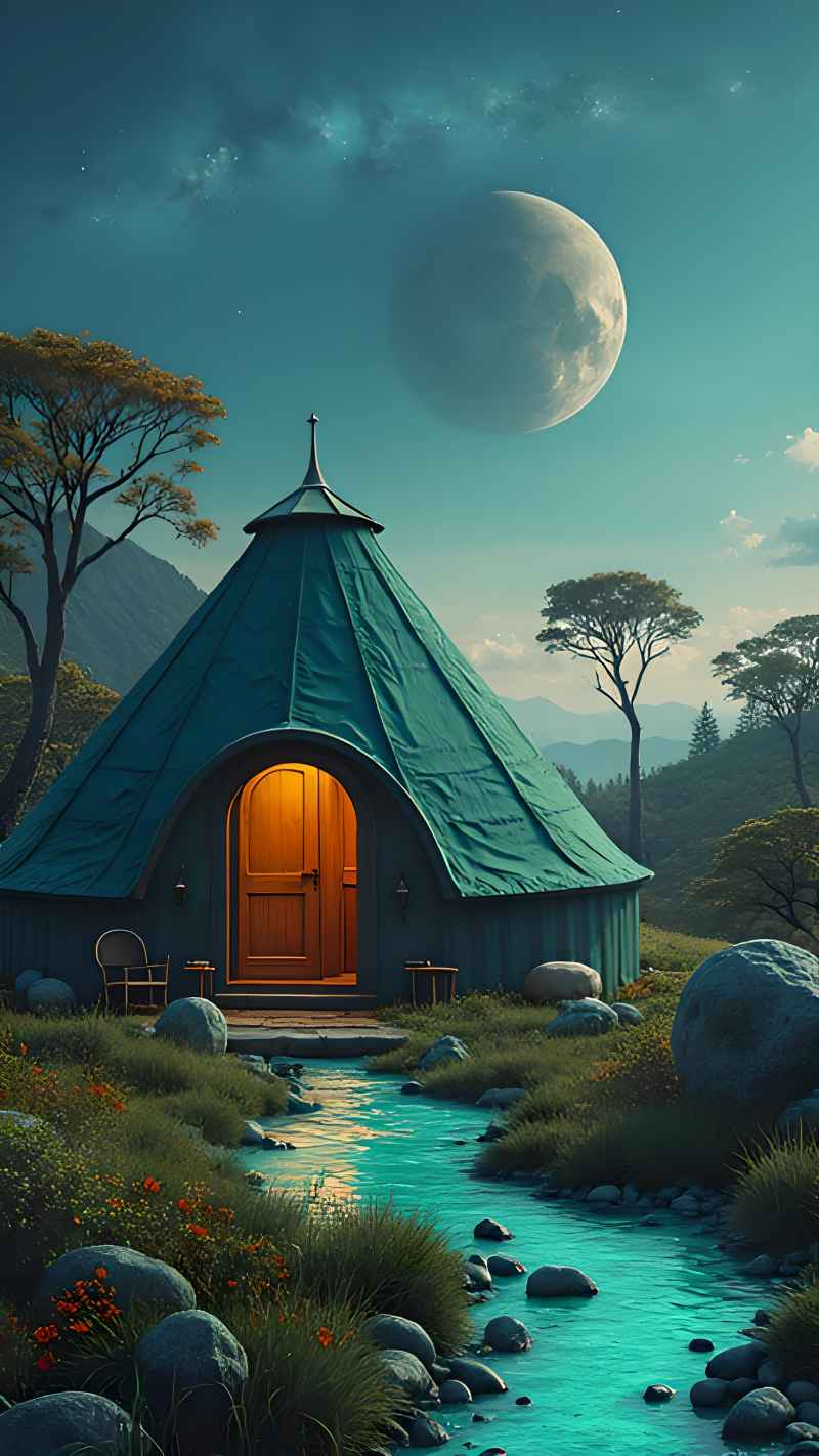 未来风格大自然森林超自然风景画质 84
