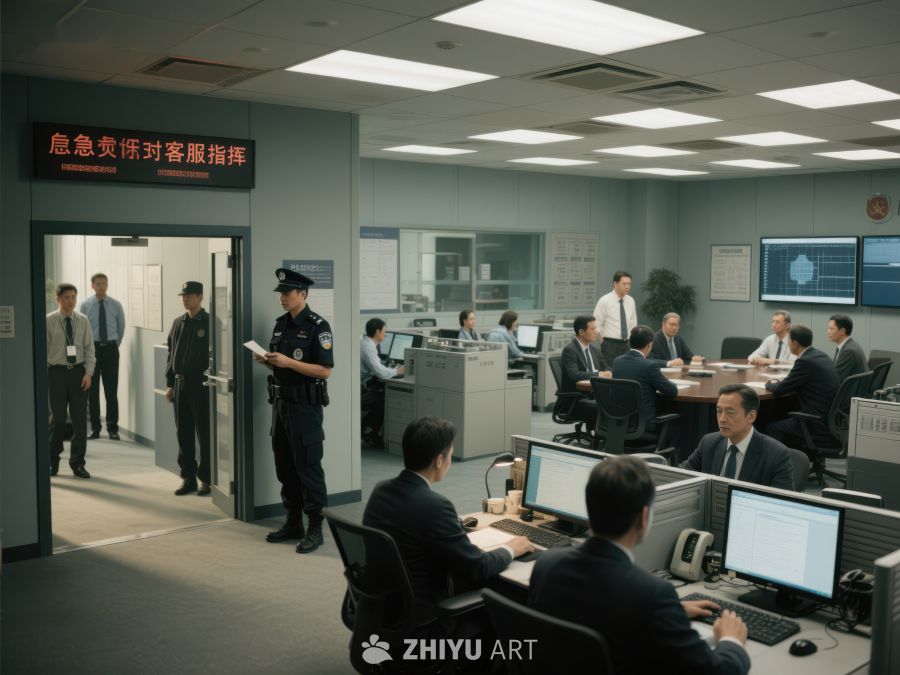 办公室内工作人员紧张有序工作 22