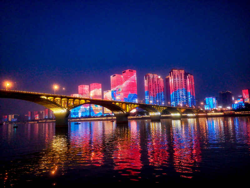 湖南长沙城市夜景灯光摄影图