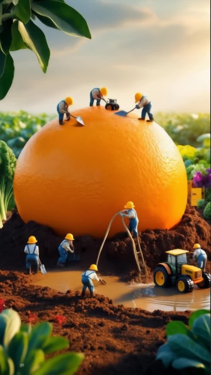 一群头戴黄色安全帽的建筑工人在使用铲子和工具挖掘一