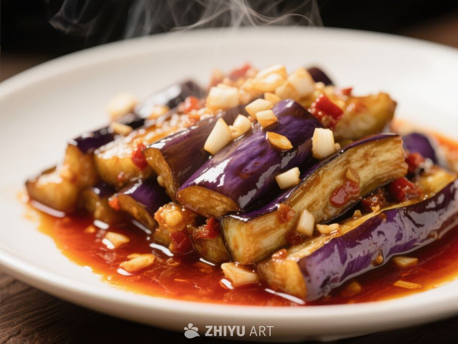 香辣茄子煲，热气腾腾的美味佳肴 1046