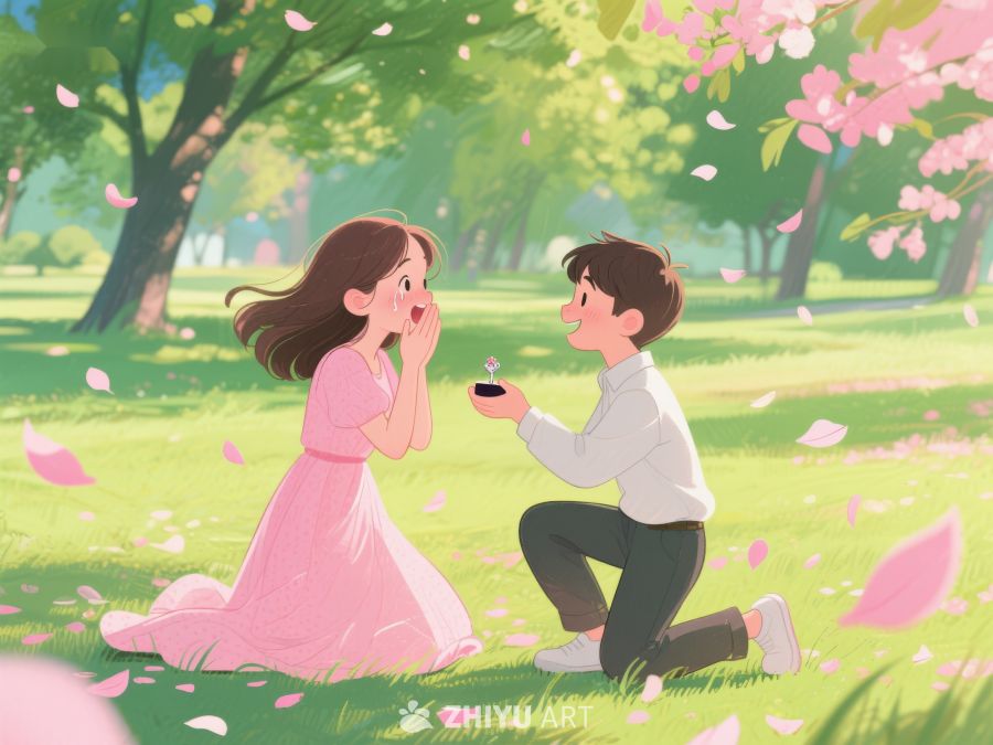 公园求婚，浪漫樱花飘落 159