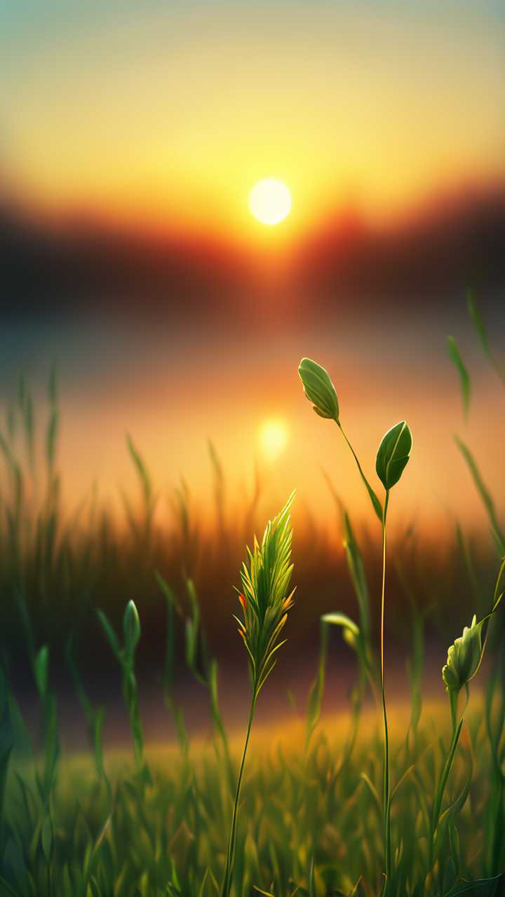 太阳下的小花小草