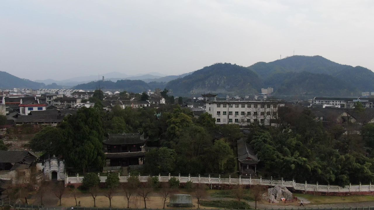湖南洪江黔阳古城4A景区航拍 