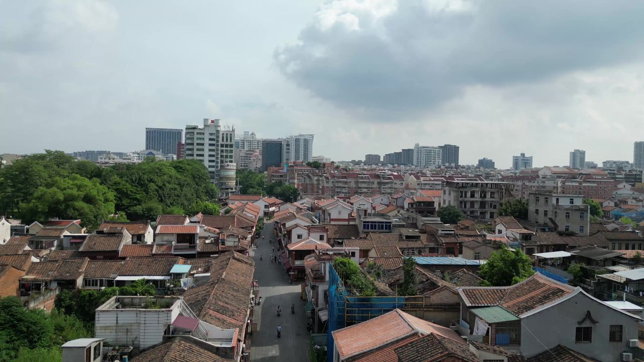 航拍福建漳州古城