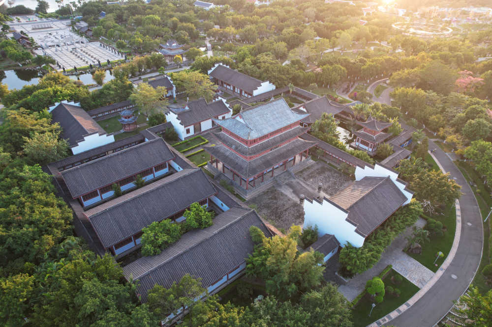 厦门航拍园博苑杏林书院
