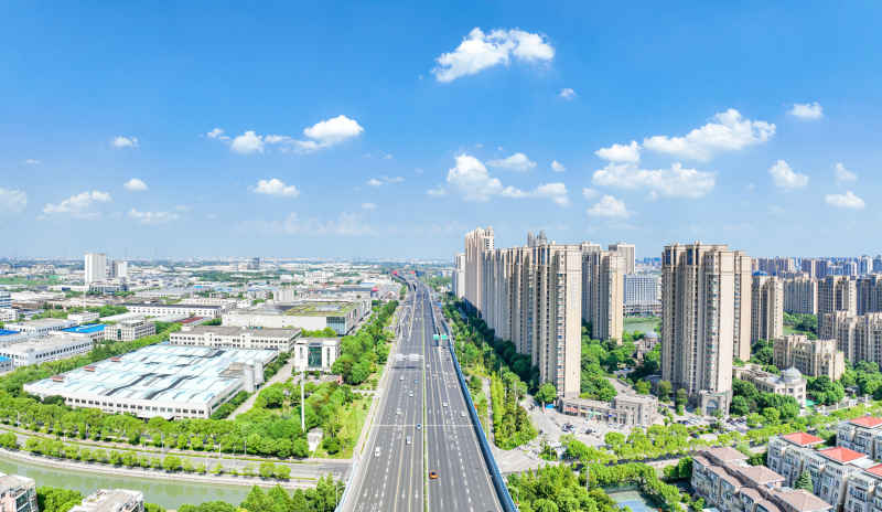 航拍昆山城市风光建筑大景 32