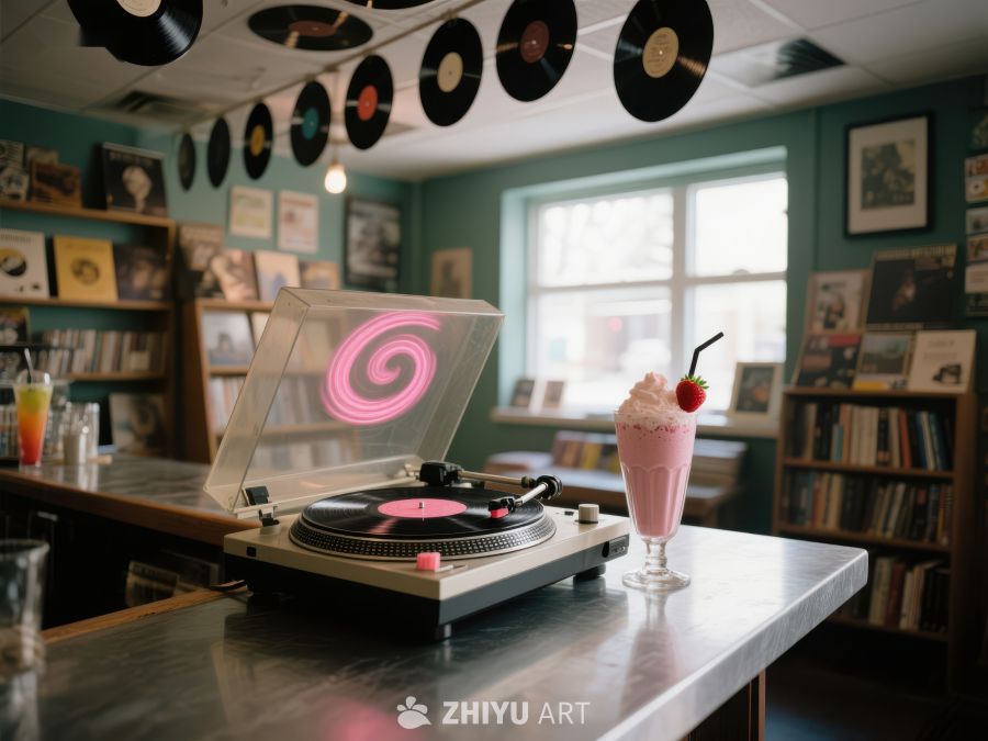 唱片机与草莓奶昔的复古时光 63