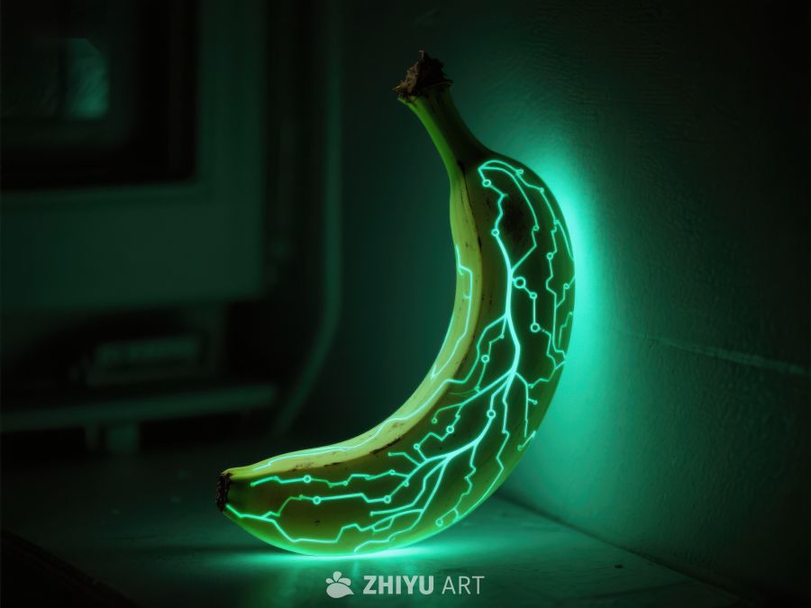 发光电路香蕉的科技艺术 235