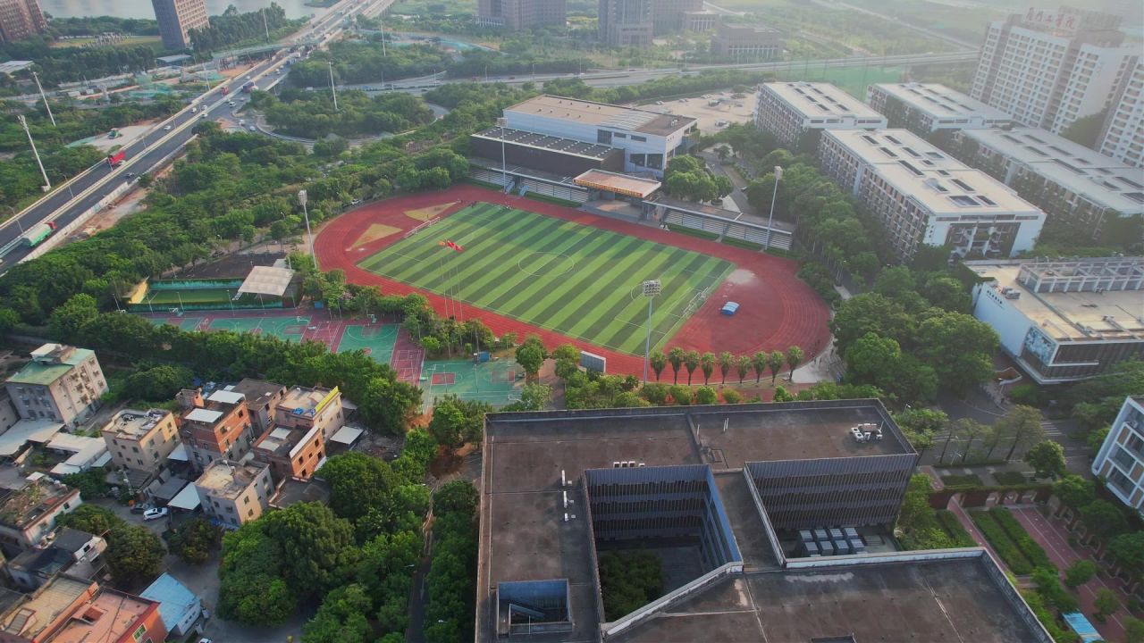 航拍厦门工学院景观