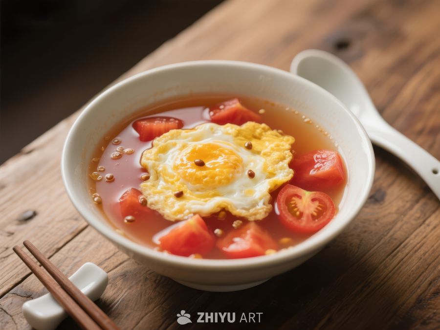 番茄蛋花汤，清新美味 123