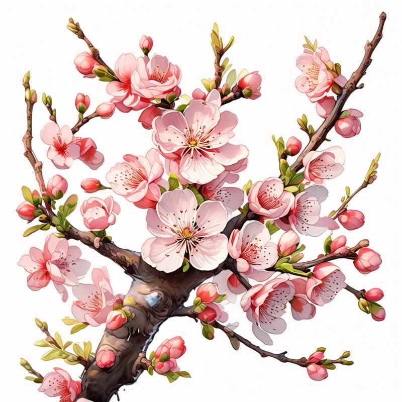 春季杏花摄影图插画 4