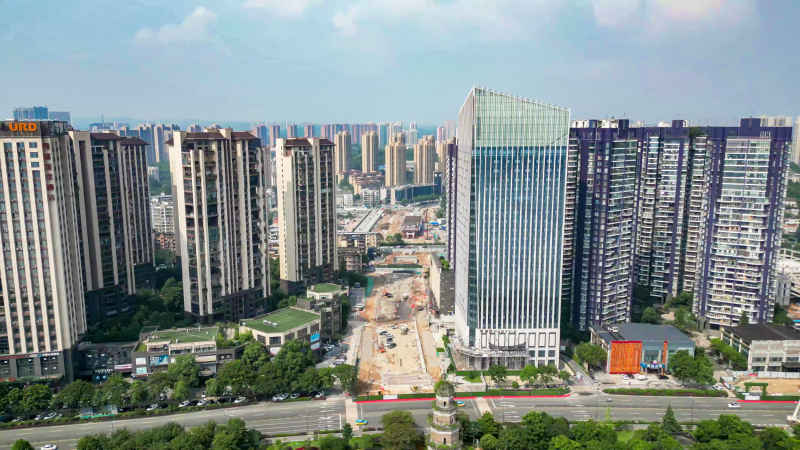 湖北宜昌城市风光航拍摄影图