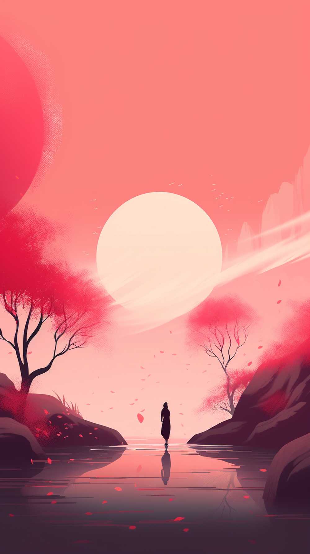 红色唯美背景意境