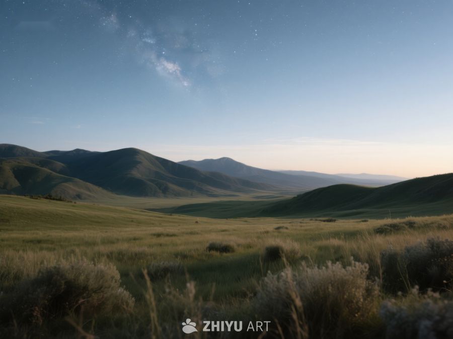 星空下的草原与远山 171