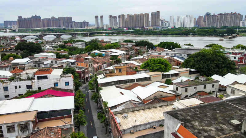 福建泉州城市风光航拍图 