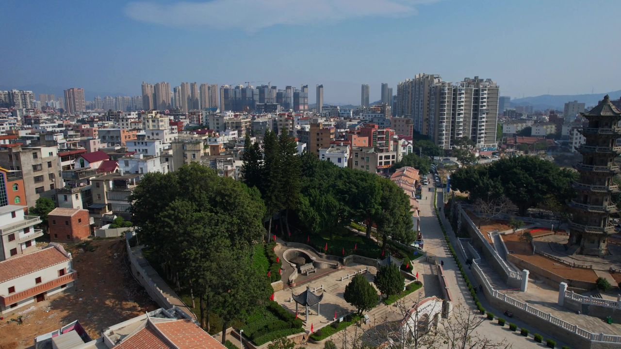 航拍福清瑞云塔景观