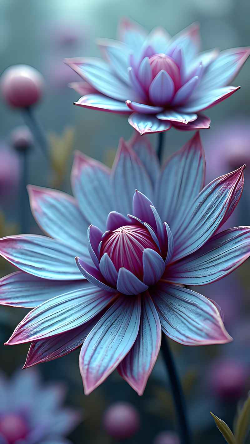  未来主义风格的花卉，如同来自外星球 5