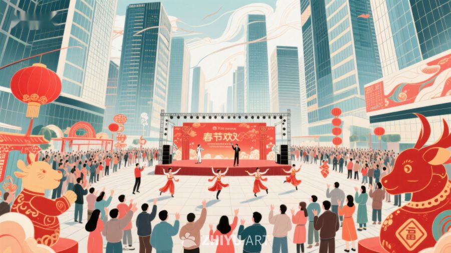 春节庆典城市广场表演 120