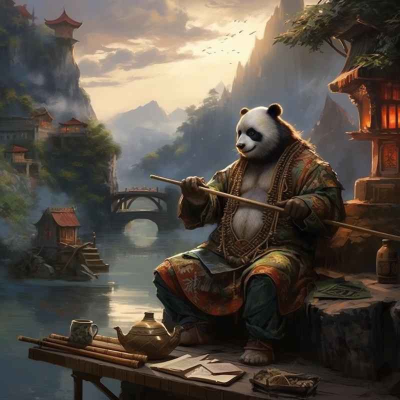 AIGC江湖熊猫游戏角色