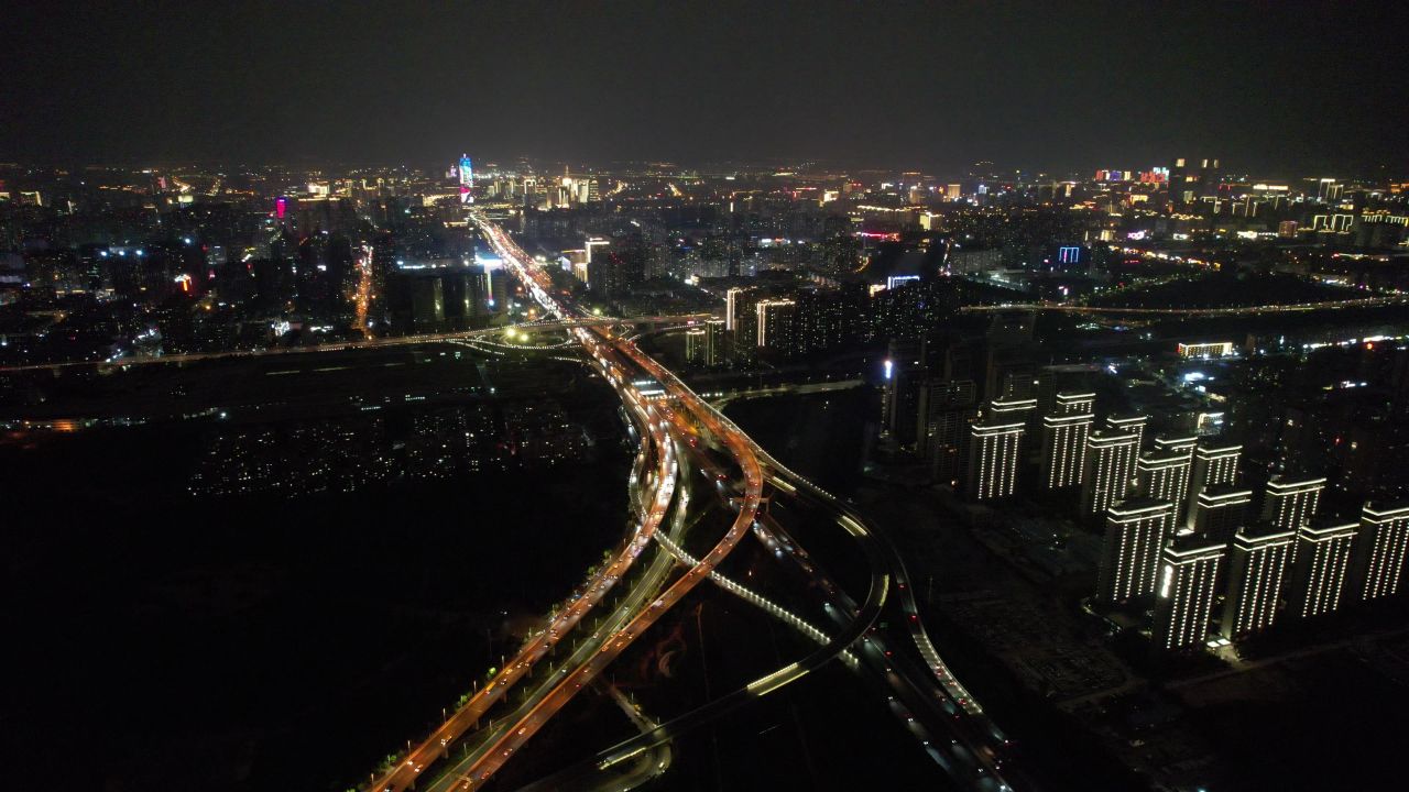 河南郑州城市风光航拍