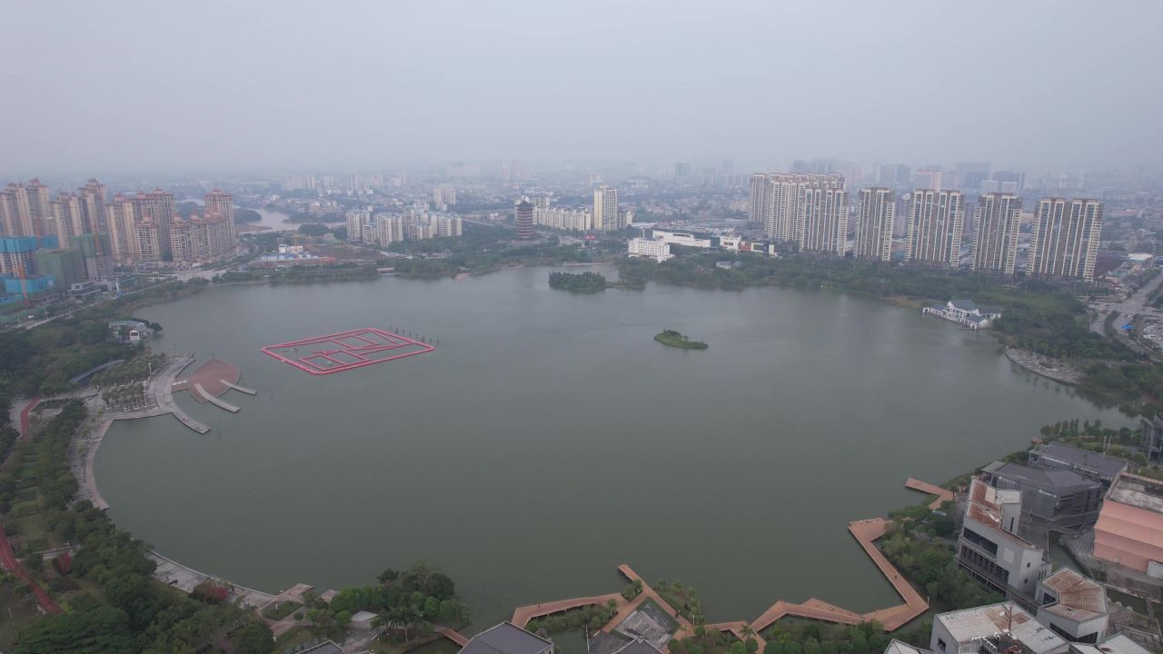 广西钦州白石湖公园航拍
