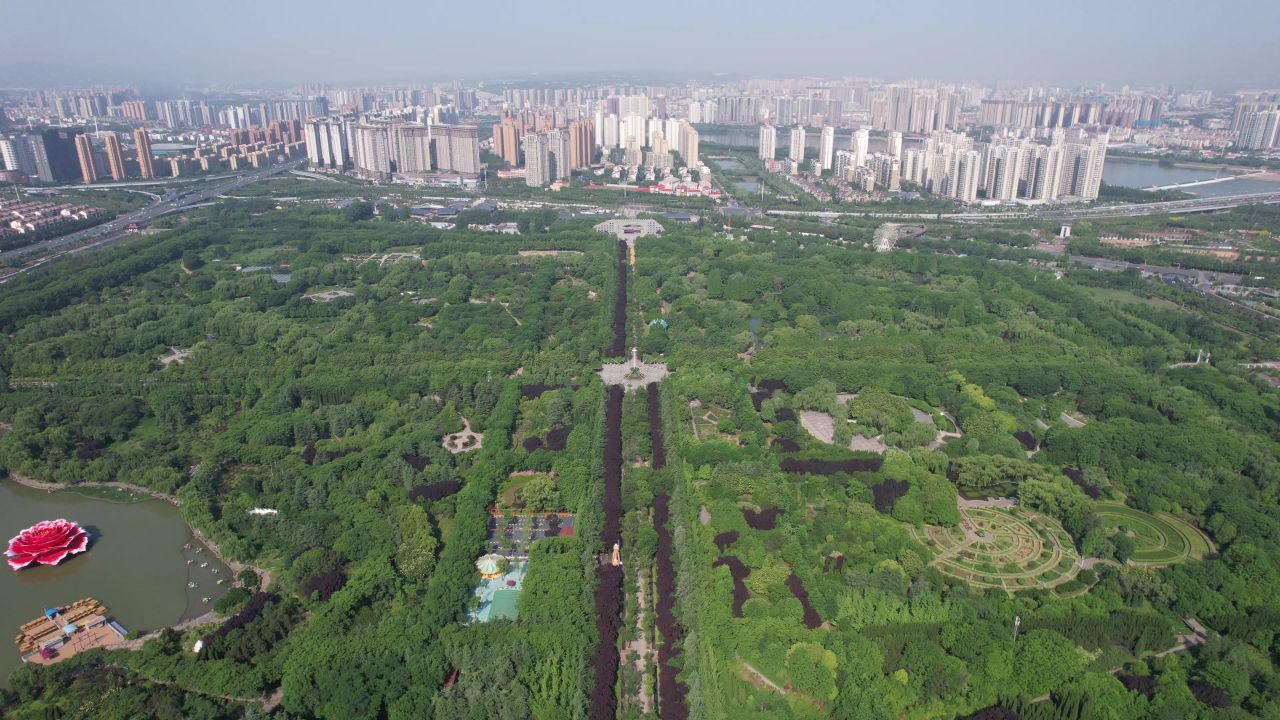 河南洛阳城市风光旅游景区航拍