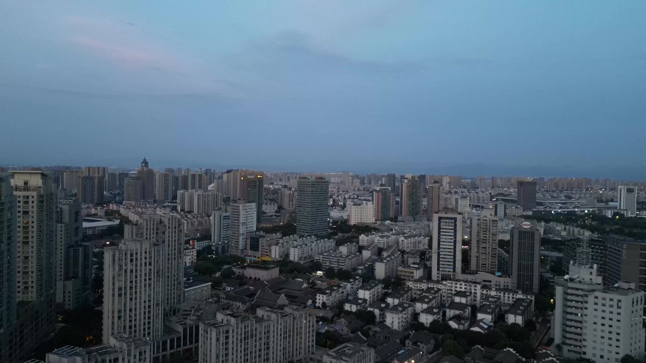  航拍浙江宁波城市风光宁波建设