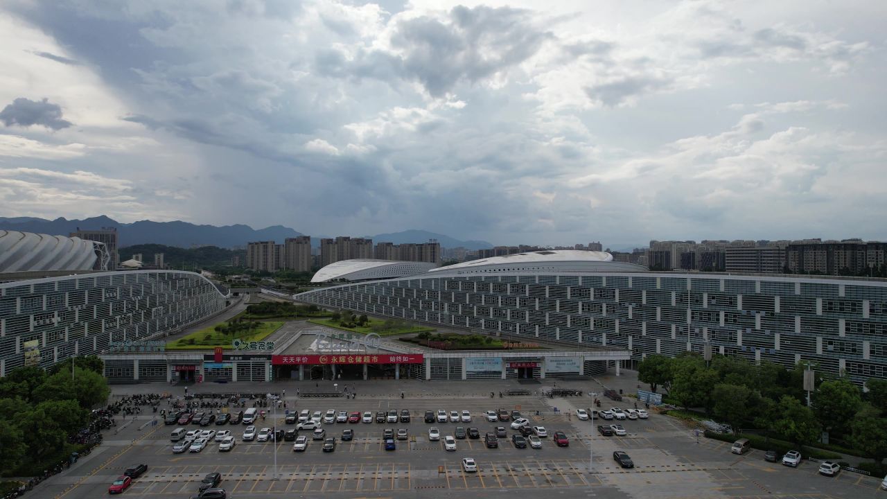 福建福州城市风光航拍 