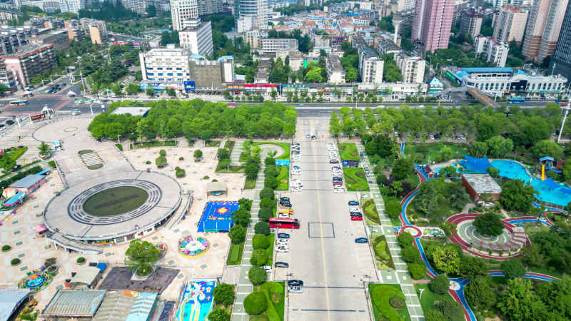 湖北襄阳城市风光旅游景区航拍摄影图 