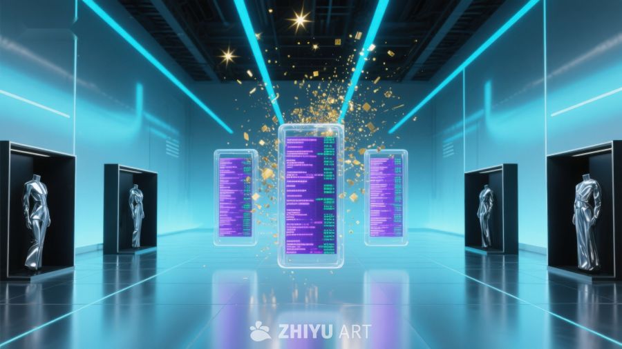 未来科技走廊与数据展示 732