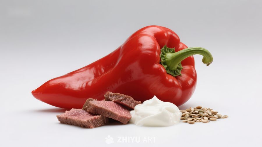 红椒牛肉与酸奶芝麻