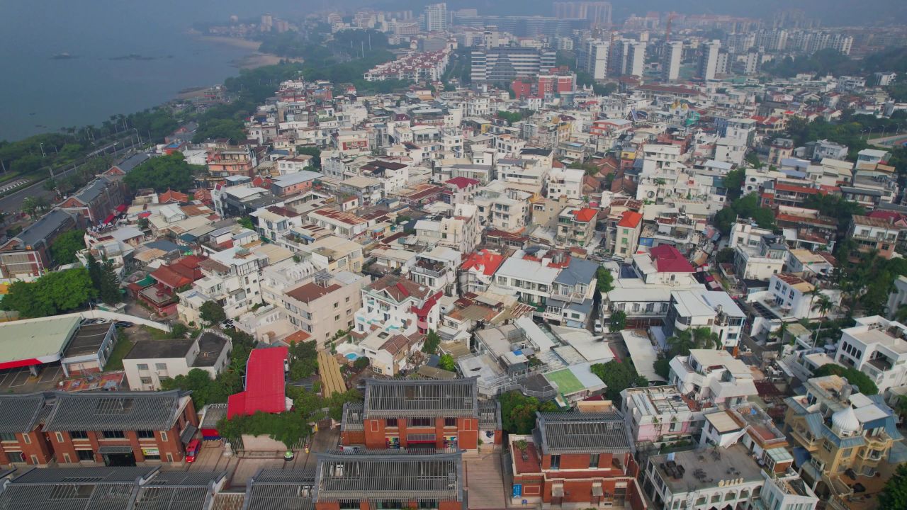 航拍厦门曾厝垵景观