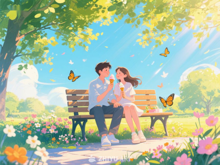 公园长椅上的甜蜜时光 173