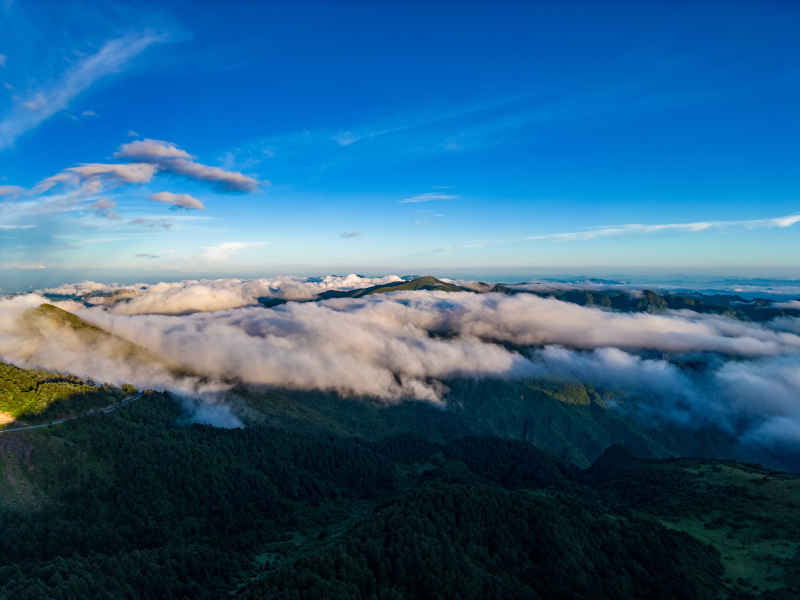 祖国大好河山云海云雾缭绕航拍