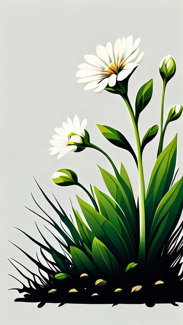 小花白色背景