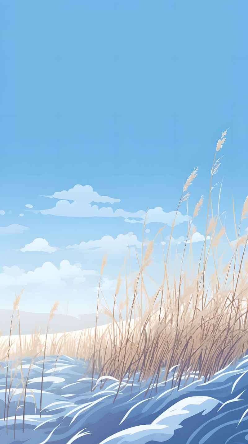 冬季唯美创意背景插画图 14