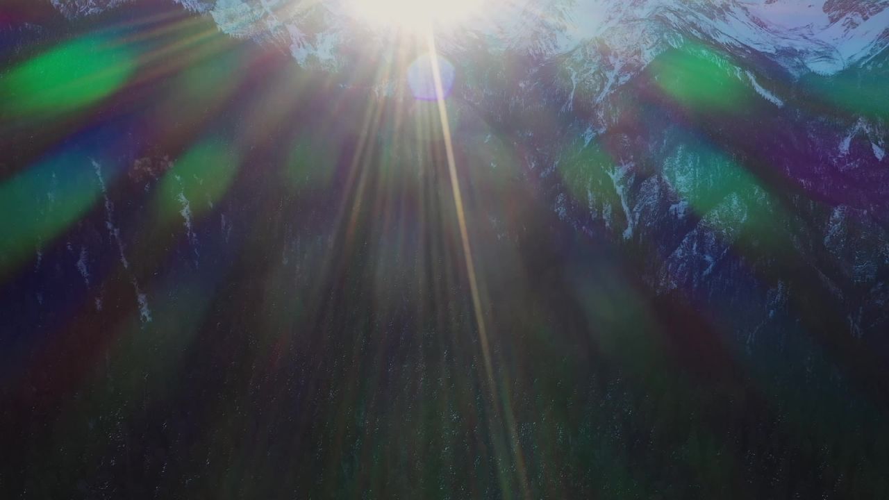 航拍九寨沟长海雪景