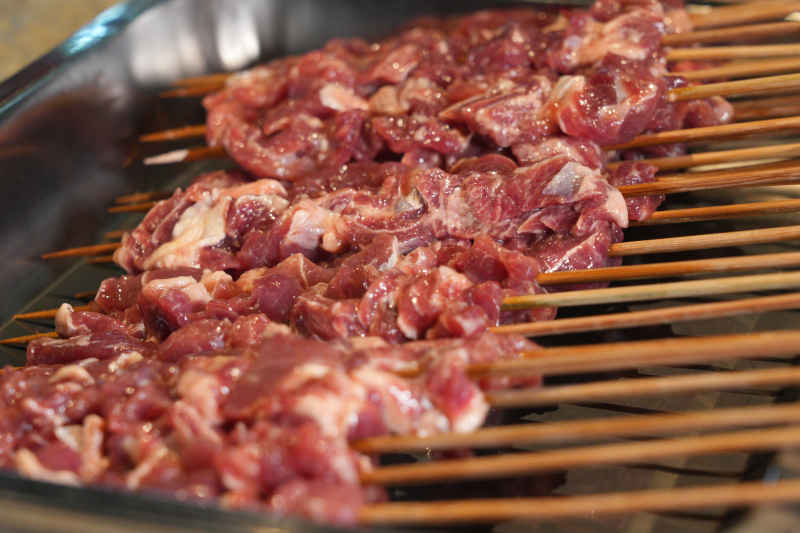 烧烤撸串必备美食烤新鲜牛肉 7