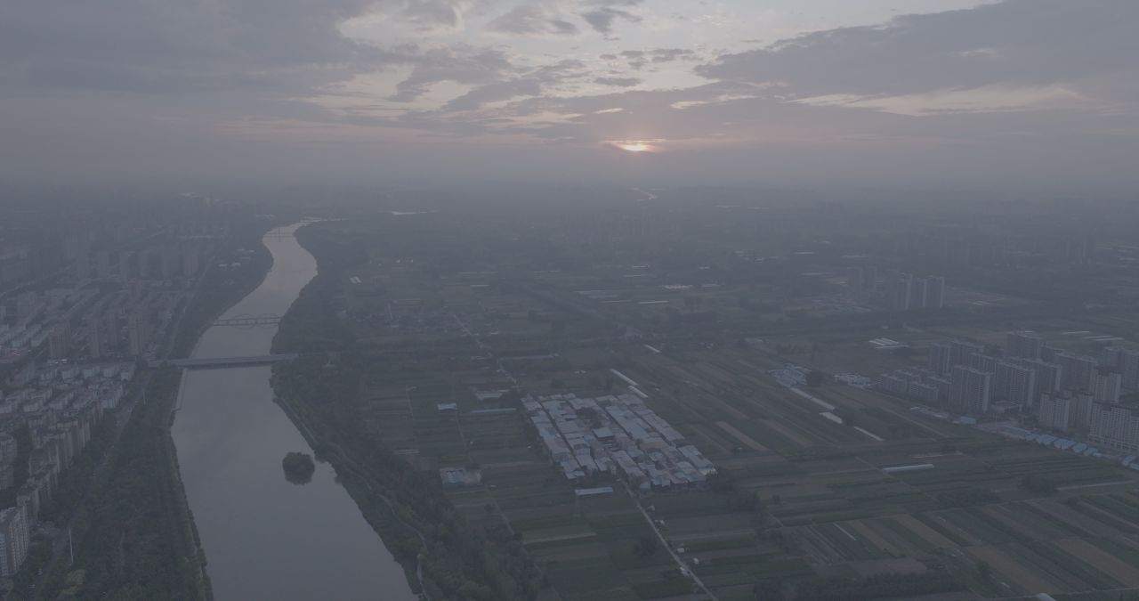 城市日落全景