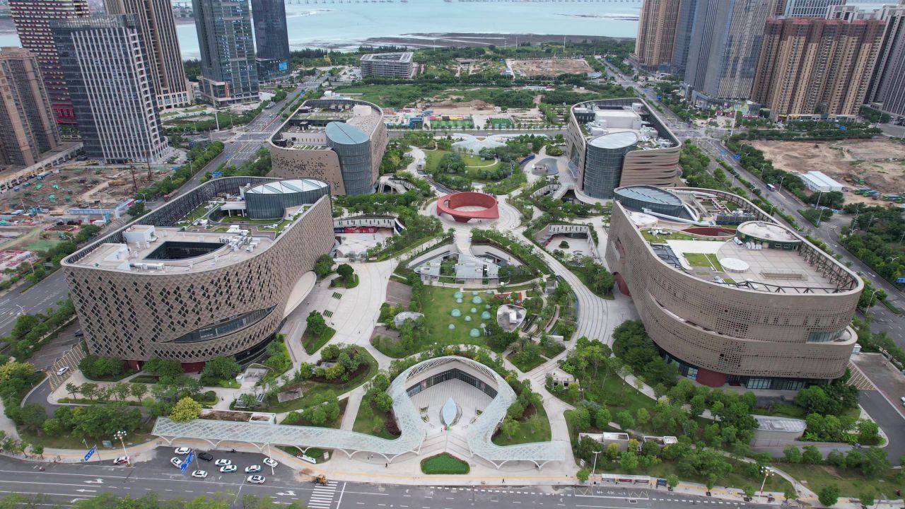 福建泉州城市风光地标建筑航拍