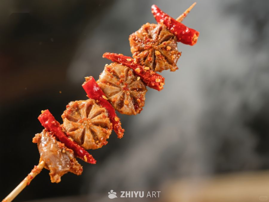 麻辣串烧：辣椒与肉的完美结合
