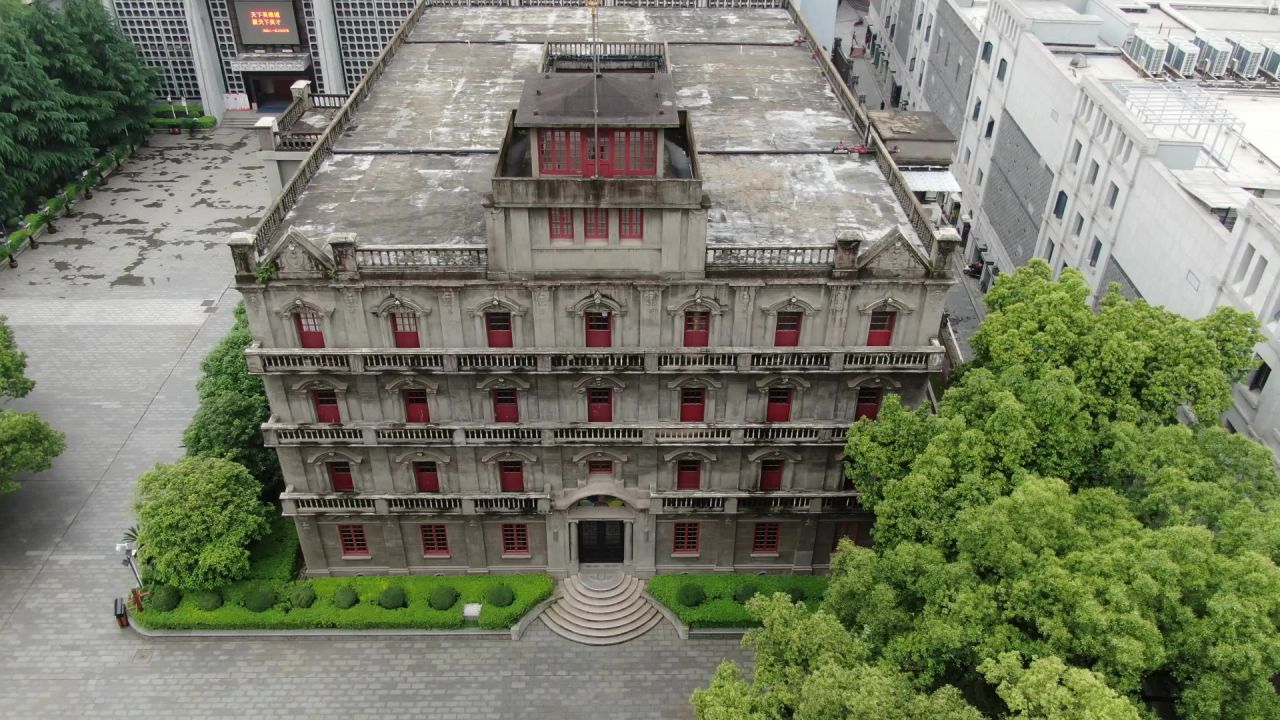 江西南昌八一纪念馆航拍